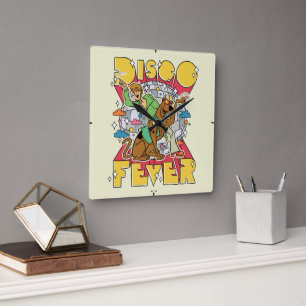 Disco Fever with Scooby and Shaggy Square Wall Clock