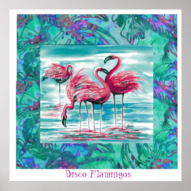 Disco Flamingos poster (Front)