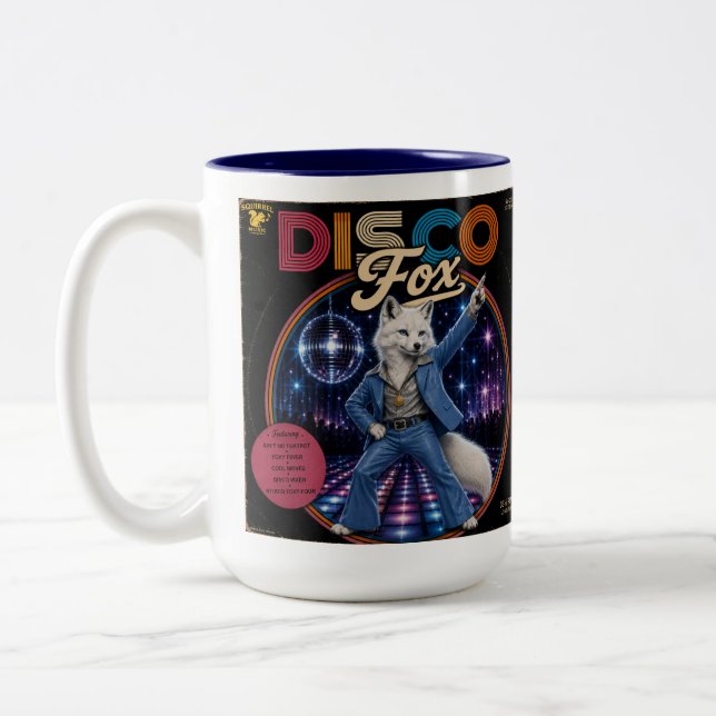 Disco Fox Two-Tone Coffee Mug (Left)