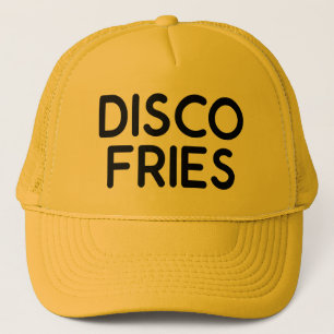 DISCO FRIES fun slogan trucker hat