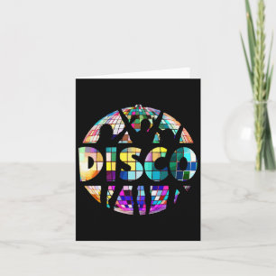 Disco Funny 70s Vintage Theme Dancing 70's Women Card