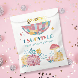 Disco Garden Party I Survived 21st Birthday Favour Bag