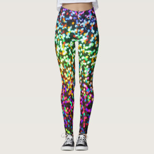 Disco Glitter Rave pattern Leggings