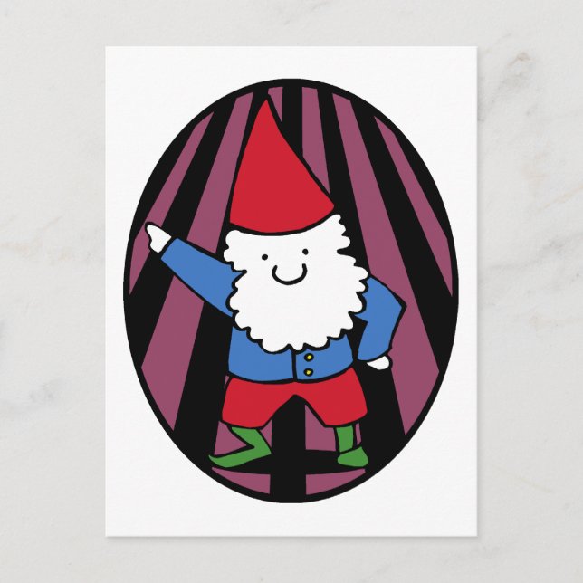 Disco Gnome Night Fever Postcard (Front)