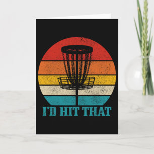 Disco Golf I'd Hit That Funny Vintage Disc Golfing Card