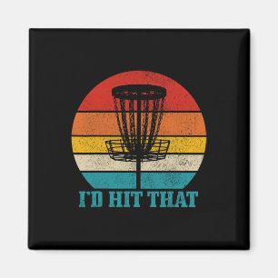 Disco Golf I'd Hit That Funny Vintage Disc Golfing Magnet