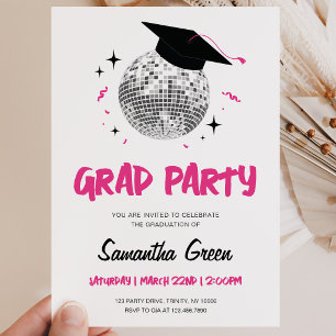 Disco Graduation Party Invitation