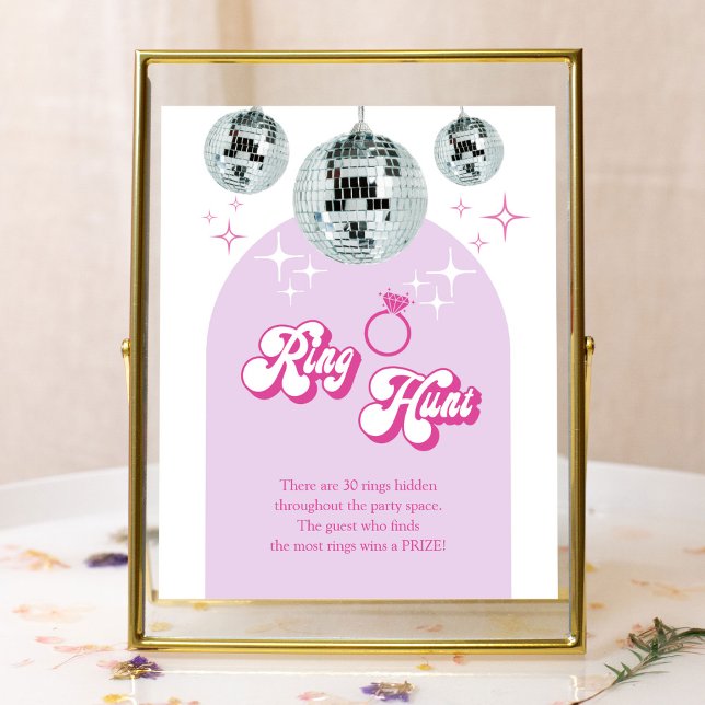 Disco Groove Ring Hunt Bridal Shower Game  Poster (Creator Uploaded)