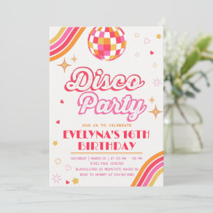 Disco Groovy Party Invitation