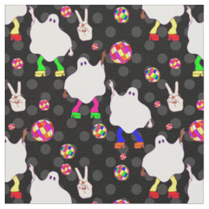 disco halloween african ghost black fabric