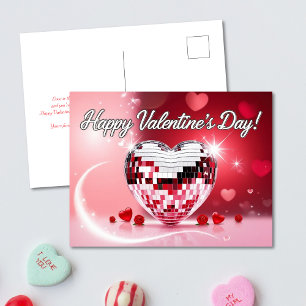 Disco Heart Valentine's Day Card