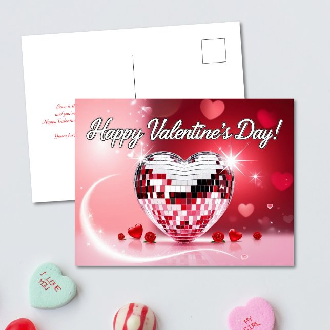 Disco Heart Valentine's Day Card (Disco Heart Valentine's Day Card)