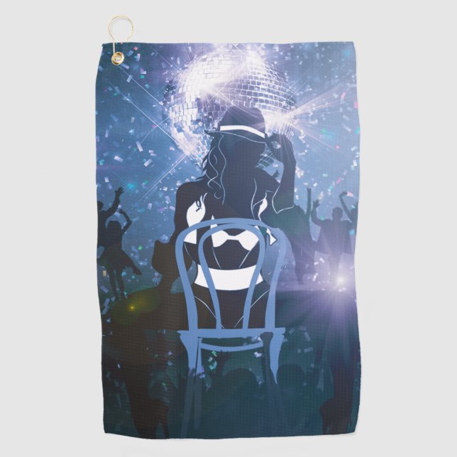 Disco Heartbeat Golf Towel (Front)