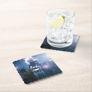 Disco Heartbeat Paper Coaster