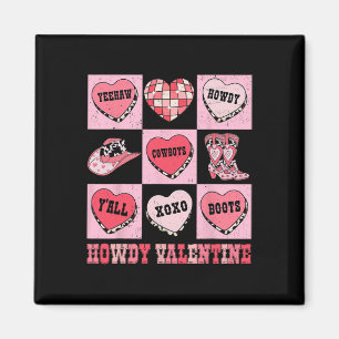 Disco Howdy Valentine Cowboy Heart Rodeo Texas Wes Magnet