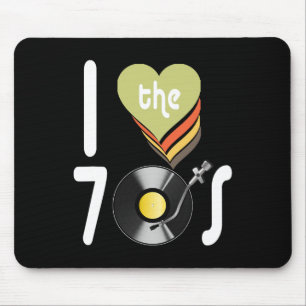 Disco I Love 70's Ball Retro Music Vintage Tees Mouse Pad