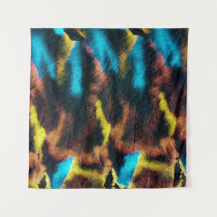 Disco Ikat Pattern. Coloured Dirty Art Background. Tapestry