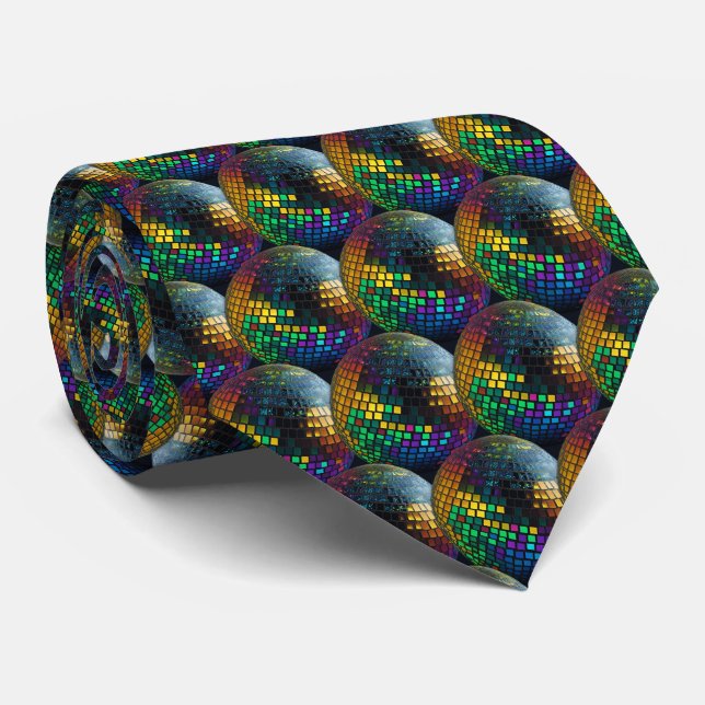 Disco Inferno Retro Holographic Tie (Rolled)
