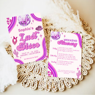 Disco Last Rodeo Cowgirl Bachelorette Invitation