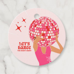 Disco Let's Dance The Night Away Favour Tags