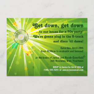 Disco Lights 70s Party Invitation
