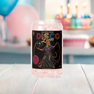 Disco Lioness Can Glass