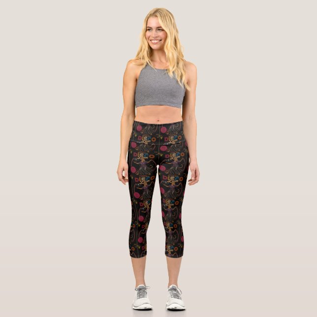 Disco Lioness Capri Leggings (Front)