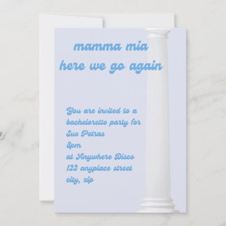 disco mamma mia bachelorette party invitation
