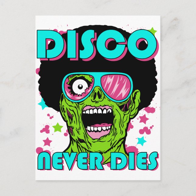Disco Never Dies Postcard (Front)