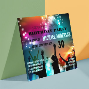 Disco Night Glam Birthday/Bachelor Party Invitation