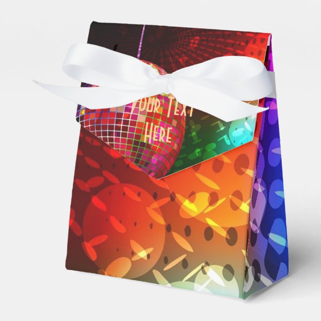 Disco Night Retro 70's Disco Ball Favour Box (Front Side)