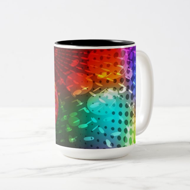 Disco Night Retro 70's Disco Ball Mug (Front Right)