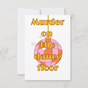 Disco on the dance floor thank you card