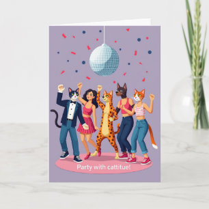 Disco Party Birthday Card