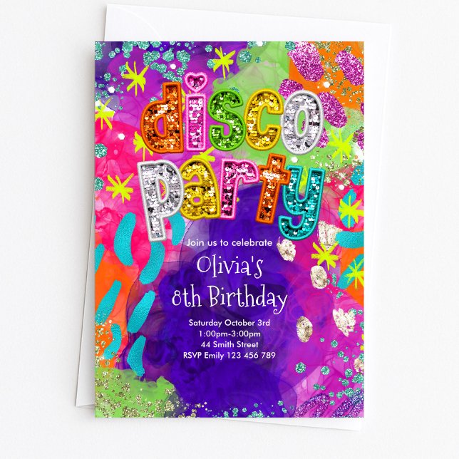 Disco Party Birthday Invitation (Creator Uploaded)