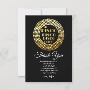 disco party dance party 70s gold disco ball invita invitation