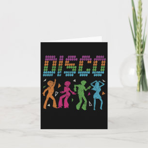 Disco Party Dancing 70s Style Retro Disco Vintage Card