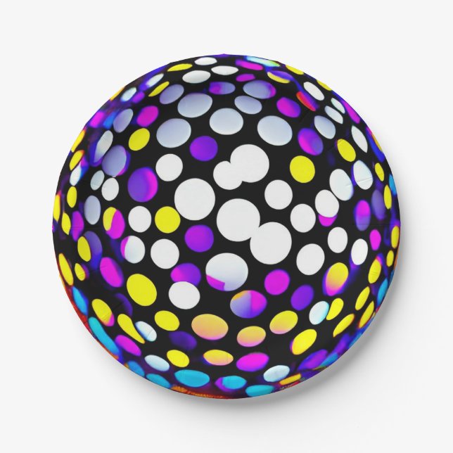 Disco Party Paper Plate (Front)