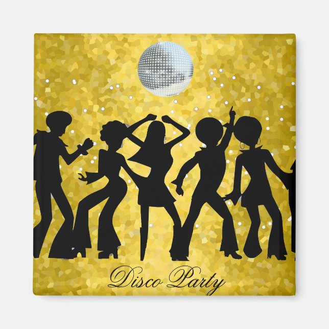 Disco Party Save the Date Magnet (Front)
