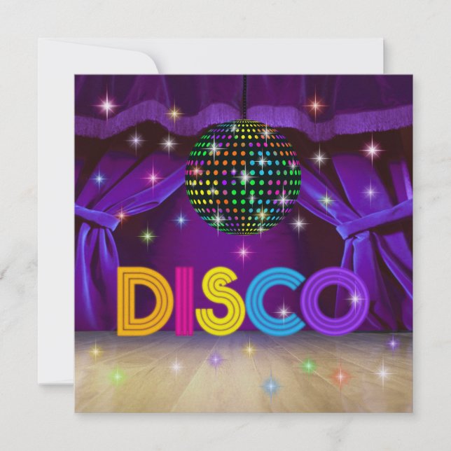 DISCO Party - SRF Invitation (Front)