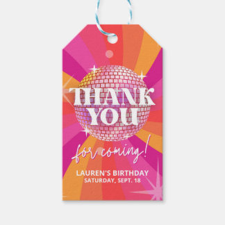 Disco Party Thank You for Coming Favour Tag, SARA Gift Tags