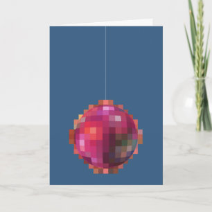 Disco Pixel Xmas Holiday Card