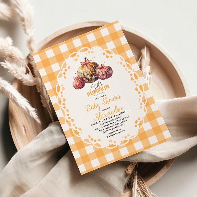 Disco Pumpkin Patch Baby Shower Invitation (Creator Uploaded)