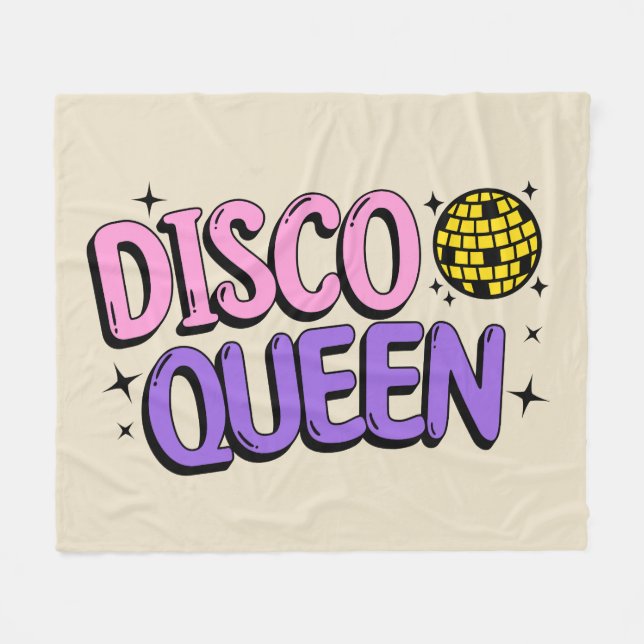 Disco queen fleece blanket (Front (Horizontal))