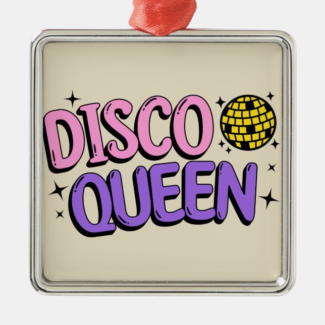 Disco queen metal ornament (Front)
