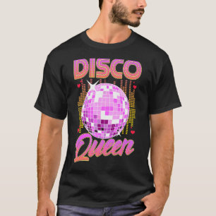 Disco Queen Retro 70s 80s Dancing Party Mirror Bal T-Shirt