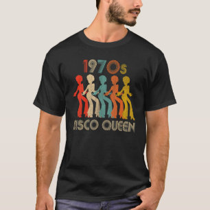Disco Queen Vintage Dancing 70s Grandma Womens Bir T-Shirt