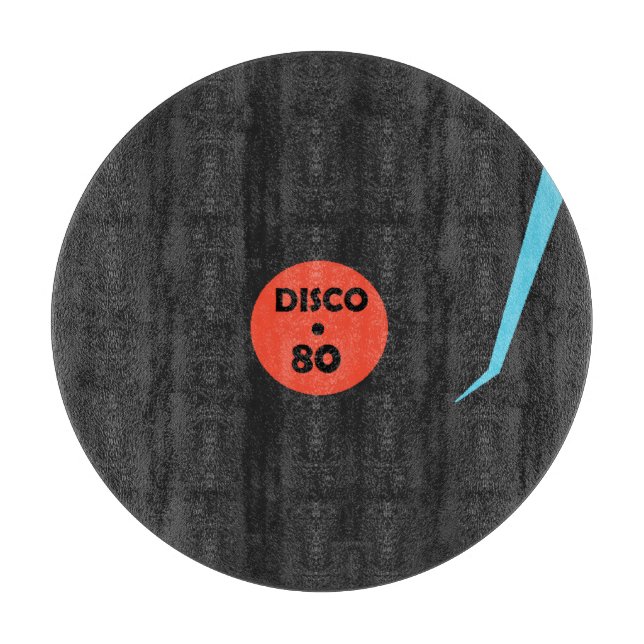 Disco Record Cutting Board Modern Retro Design (Front)
