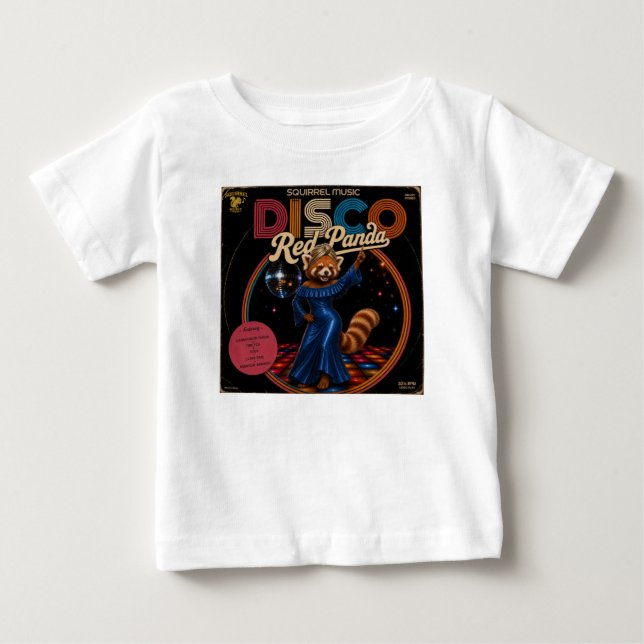 Disco Red Panda Baby T-Shirt (Front)