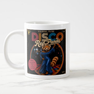 Disco Red Panda Duo Large Coffee Mug